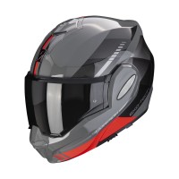 Překlopná moto přilba SCORPION EXO-TECH EVO GENRE (matná bílo/stříbrno/červená)