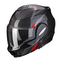 Překlopná moto přilba SCORPION EXO-TECH EVO CARBON TOP (černá/červená)