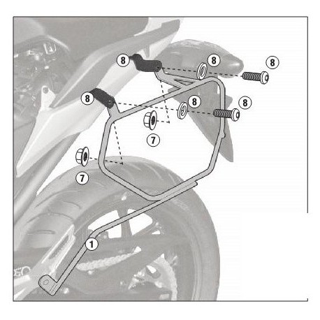 KAPPA 1111KITK montážní kit HONDA NC 700 X / 750 X / 750 X DCT (12-15)