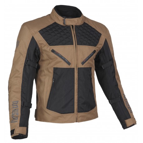 MBW ACE JACKET BLACK-BROWN - pánská textilní moto bunda