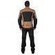 MBW ACE JACKET BLACK-BROWN - pánská textilní moto bunda