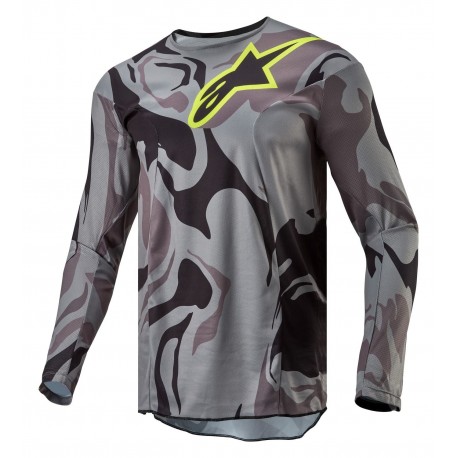 dres RACER TACTICAL, ALPINESTARS (šedá camo/žlutá fluo/černá) 2024