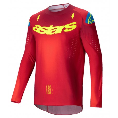 dres SUPERTECH MAKER, ALPINESTARS (červená/žlutá fluo) 2025