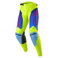 kalhoty RACER HOEN, ALPINESTARS (žlutá fluo/modrá/červená) 2024