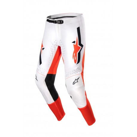 kalhoty SUPERTECH WARD, ALPINESTARS (bílá/oranžová) 2024