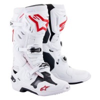 boty TECH 10 SUPERVENTED, ALPINESTARS, perforované (bílá/červená/černá) 2025