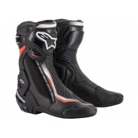 boty SMX PLUS 2, ALPINESTARS (černá/bílá/ červená fluo) 2025