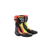 boty SMX PLUS 2, ALPINESTARS (černá/červená fluo/žlutá fluo/šedá)