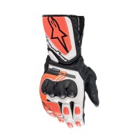 rukavice SP-8, ALPINESTARS (bílé/červené fluo/černé) 2025