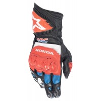 rukavice GP PRO R 3 HONDA kolekce, ALPINESTARS (černá/červená fluo/modrá/bílá) 2025