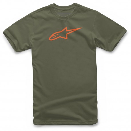 triko AGELESS TEE, ALPINESTARS (zelená/oranžová)