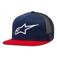 kšiltovka CORP TRUCKER, ALPINESTARS (modrá/červená/černá/bílá)