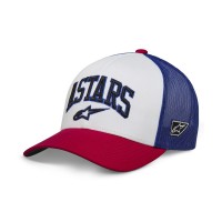 kšiltovka DUNKER TRUCKER, ALPINESTARS (bílá/červená/modrá)