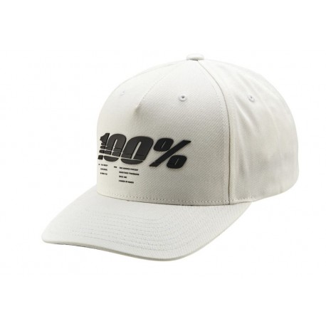 kšiltovka 100% - STAUNCH Snapback bíla (vel. UNI)