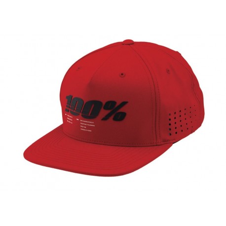 kšiltovka 100% - DRIVE Snapback červená (vel. UNI)