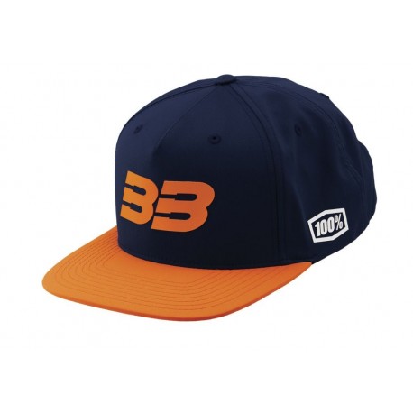 kšiltovka 100% - BB33 Snapback modrá/oranžová (vel. UNI)