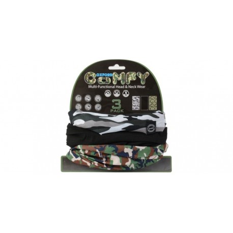 nákrčníky Comfy Camo, OXFORD (sada 3 ks)