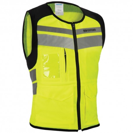 reflexní vesta UTILITY BRIGHT TOP, OXFORD (žlutá fluo/šedá reflexní/černá)