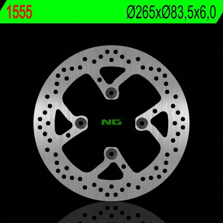 NG zadní brzdový kotouč DUCATI DIAVEL 1200 11-22 MULTISTRADA 1200/1262 15-22 , XDIAVEL 1262 '15-'22 (265X83,50X6,0MM) (4X10MM)