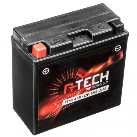 baterie 12V, YT14B-4 GEL, 12,6Ah, 210A, bezúdržbová GEL 150x69x145, A-TECH (aktivovaná ve výrobě)
