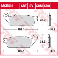 Brzdové destičky TRW Standard MCB598