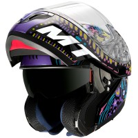 Výklopná helma MT Atom SV AXA A1 (černá/ modrá/ růžová/ fialová)